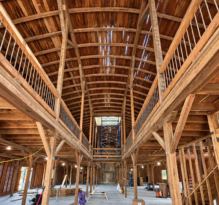 Dry Branch Contracting Barn Interior Construction